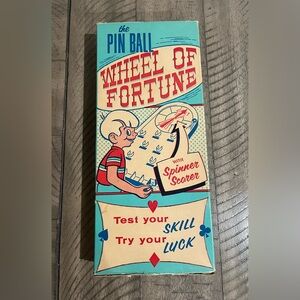 Vintage 1953 Louis Marx Wheel of Fortune Pin Ball Game with Box Great Condition